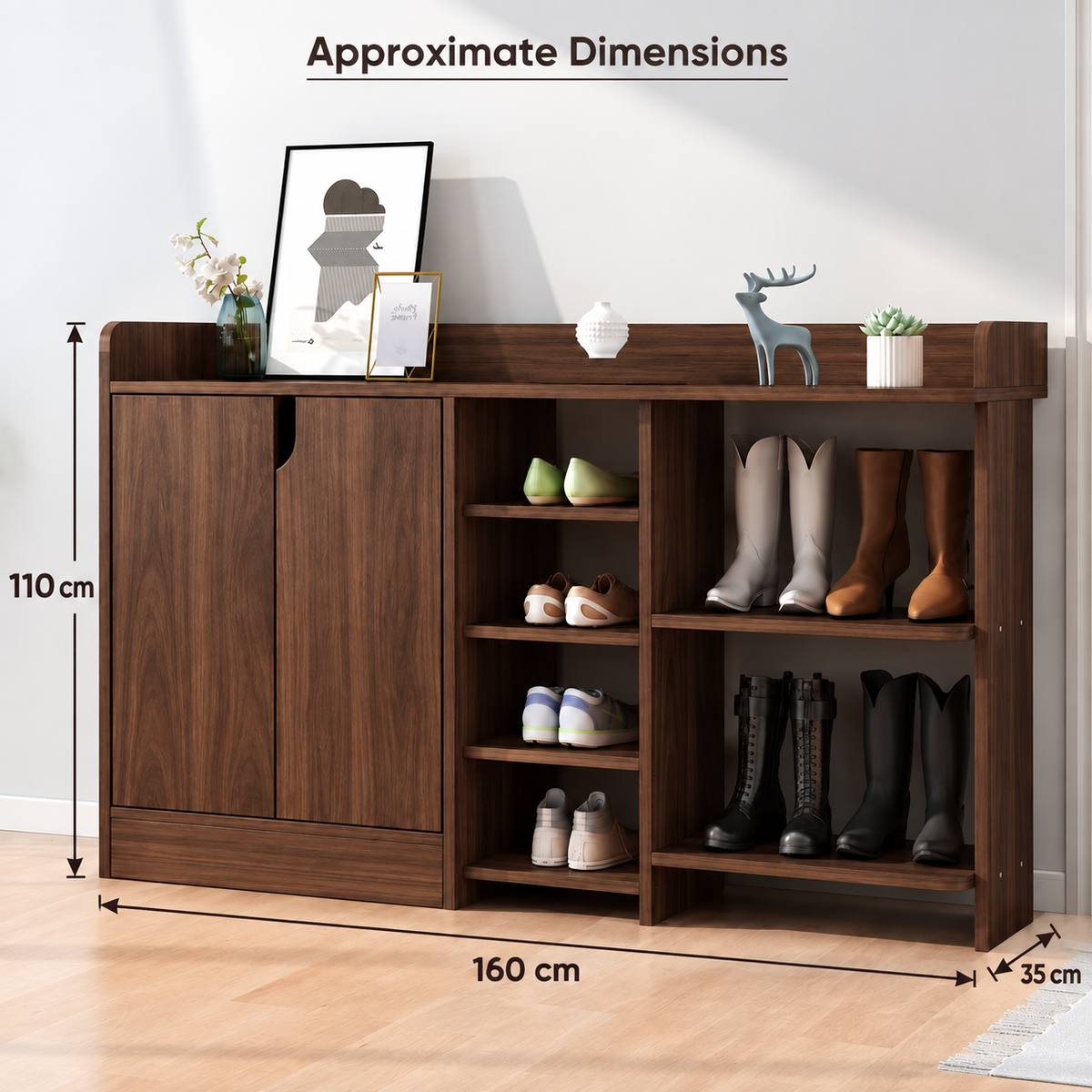 جزامة مودرن بأرفف للأحذية والبوت – Woodco