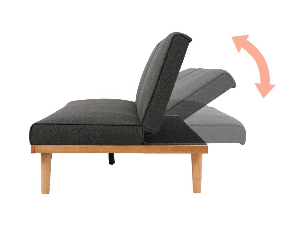 woodco sofa bed- كنبة سرير مودرن من الخشب الزان الاحمر الطبيعي – Sofa Bed