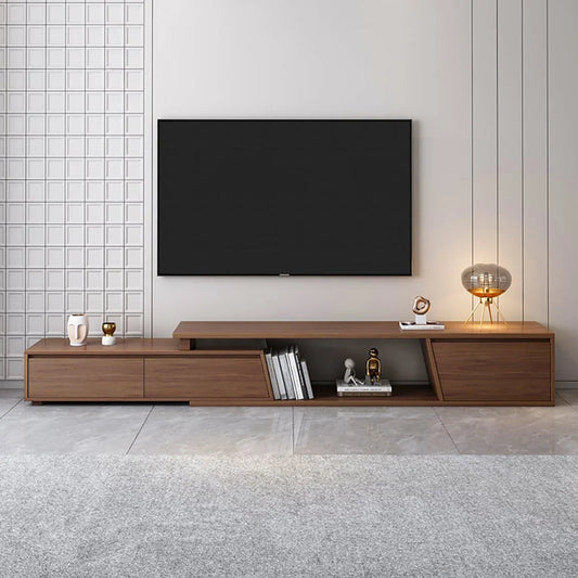 وحدة تلفزيون مودرن MDF – تصميم هندسي أنيق