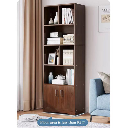 Modern  Wooden Bookcase – Open Storage Bookshelf – Brown