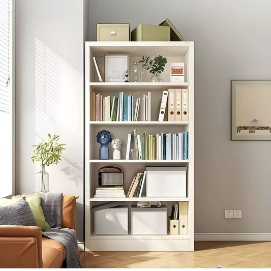 Modern Wooden Bookcase – Open Storage Bookshelf – white
