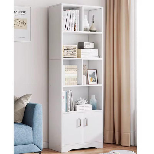 Modern Wooden Bookcase – Open Storage Bookshelf – white