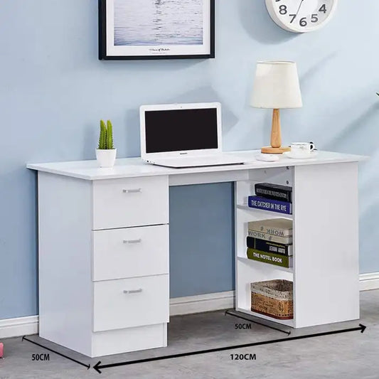 مكتب كمبيوتر مودرن ١٢٠ سم MDF – أبيض