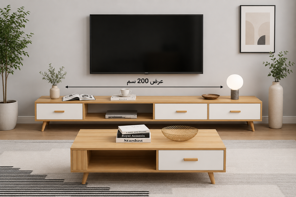 woodco tv unit&coffe table