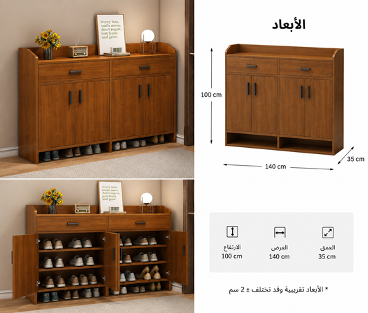 WOODCO SHOE RACK 160 CM